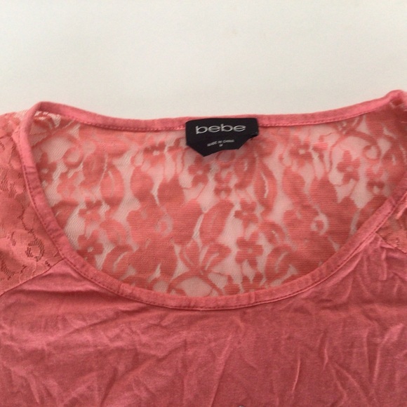 BEBE CRSYTAL LOGO TIE FRONT SHORT SLEEVE T SHIRT WOMENS MEDIUM - Picture 10 of 14